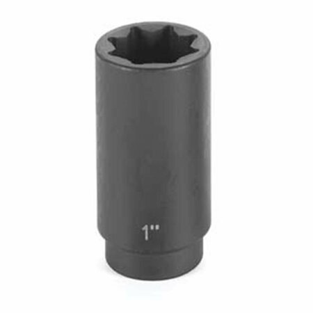 PINPOINT Grey Pneumatic  0.5 in. Drive x 1 in. Standard 8 Point Socket PI3488430